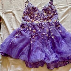 Beautiful Sequined Purple HOCO Dress (20)